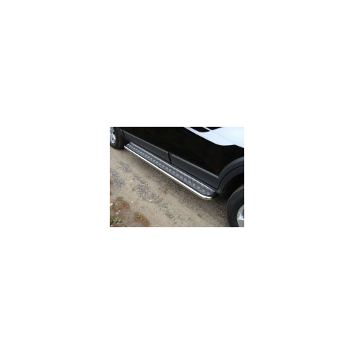 Боковые подножки, пороги с площадкой 42,4 мм Компания ТСС CHEVCAP12-04 Chevrolet Captiva 2011 - 2015