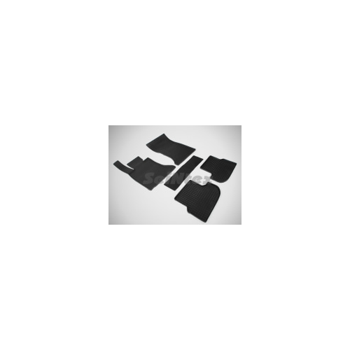 Коврики салона резиновые с рисунком "Сетка", черные Seintex 85936 BMW 5 (F-10) 2013 - 2016