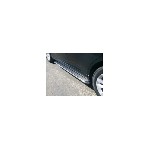 Боковые подножки, пороги с площадкой 42,4 мм (нержавеющая сталь) Компания ТСС TOYVEN13-08 Toyota Venza 2012 - 2015