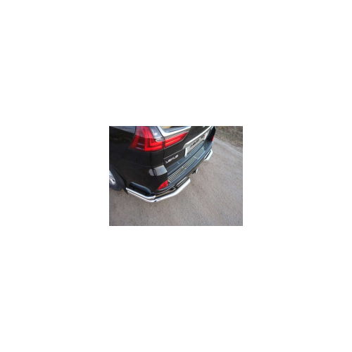 Защита задняя (уголки двойные) 76,1/42,4 мм (бензин/дизель) Компания ТСС LEXLX450d15-15 Lexus LX570 2015-