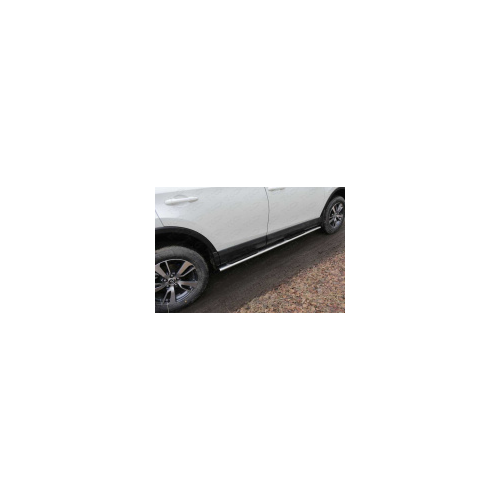 Пороги овальные с накладкой TCC TOYRAV15-11 Toyota RAV4 2019