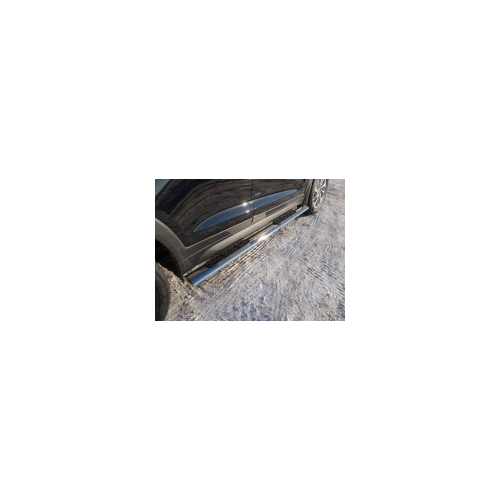 Боковые подножки, пороги овальные (размер 120 мм х 60 мм) TCC HYUNTUC15-01 для Hyundai Tucson (2015 - по н.в. )