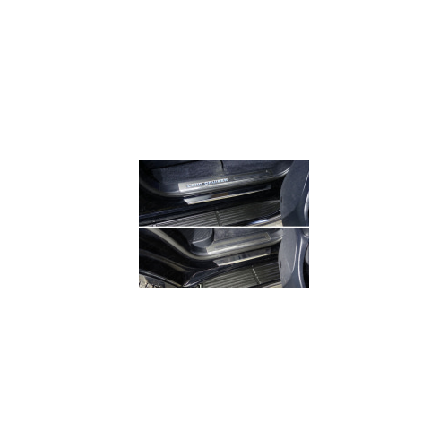 Накладки на дверные пороги с гибом (лист зеркальный) 4 шт (LC200 Executive) Компания ТСС TOYLC200EX16-19 Toyota Land Cruiser J200 2015-