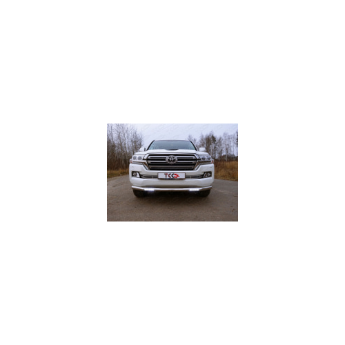 Защита передняя нижняя (с ДХО) 76,1 мм Компания ТСС TOYLC20015-06 Toyota Land Cruiser J200 2015-