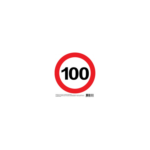 Наклейка "Ограничение 100" ПДД РФ, 16 х 16 см Golden Snail GS 6021159