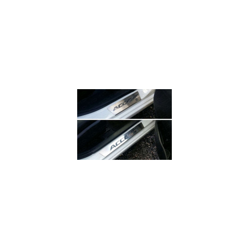Накладки на пороги (лист шлифованный, надпись Accent) Компания ТСС HYUNACC14-04 Hyundai Accent 2014-2017