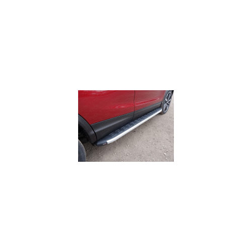 Боковые подножки, пороги алюминиевые с пластиковой накладкой (1720 из 2-х мест) Компания ТСС NISQASH10-09AL Nissan Qashqai 2009-2013