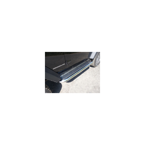 Боковые подножки, пороги с площадкой 76,1 мм (нержавеющая сталь) Компания ТСС JEEPWRAN3D(3.6)14-08 Jeep Wrangler 2014 - 2017