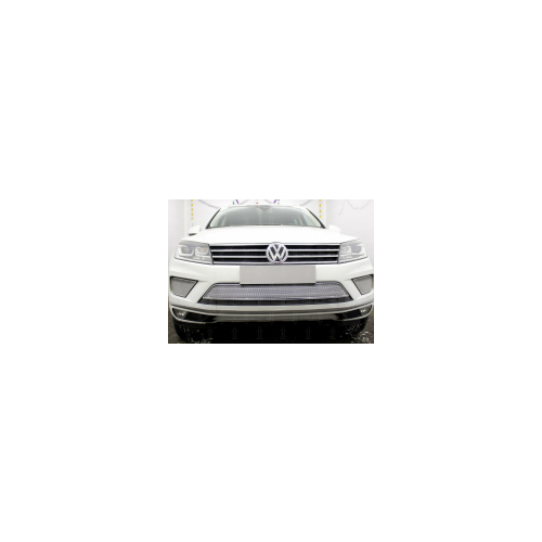 Защита радиатора Premium, хром, боковая часть (2 части) Allest для VW TOUAREG (2014-2018)