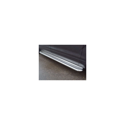 Боковые подножки, пороги с площадкой (нержавеющая сталь) 60,3 мм Компания ТСС HYUNH118-05 Hyundai H1 2017-
