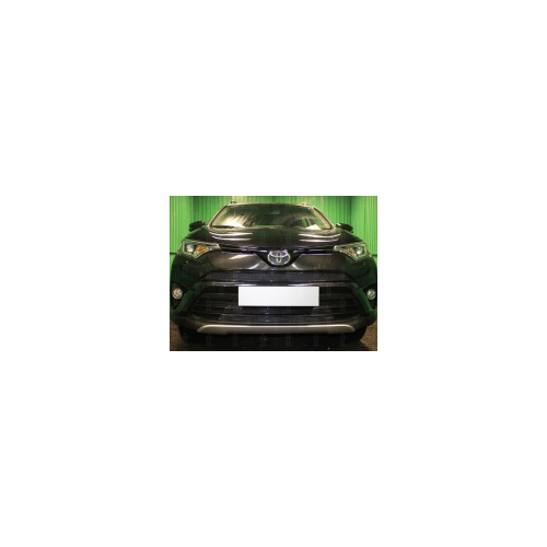 Защита радиатора Premium, чёрная, верх (без камеры) Allest TRAV15.PREMIUM.top.black для Toyota RAV4 2015-