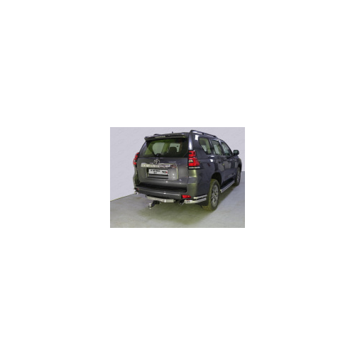Защита задняя (уголки двойные) 76,1/42,4 мм Компания ТСС TOYLC15017-10 Toyota Land Cruiser Prado J150 2018-
