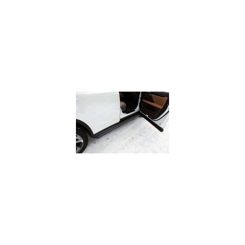Пороги алюминиевые "Slim Line Black" ТСС LEXRX200t15-28B для LEXUS RX (2015 - по н.в)