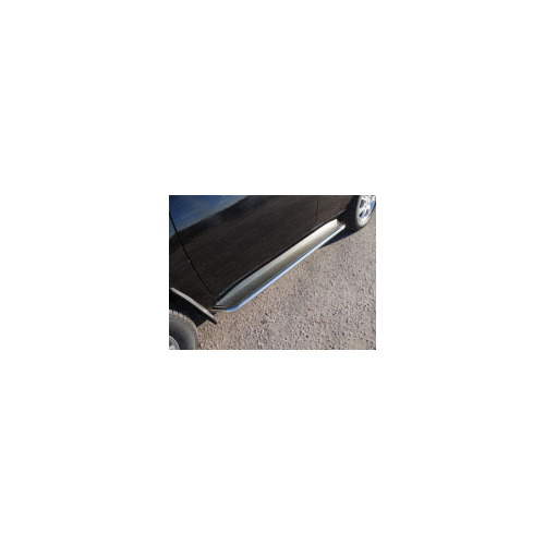 Боковые подножки, пороги с площадкой 42,4 мм (нержавеющая сталь) Компания ТСС CHERTIGFL14-06 Chery Tiggo 2013 - 2015
