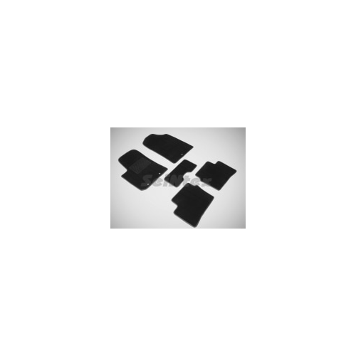 Коврики салона текстильные на резиновой основе LUX, черные Seintex 85497 KIA Picanto 2011 - 2017