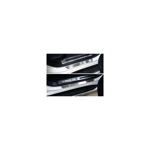 Накладки на пороги (лист шлифованный) Компания ТСС LEXLX450d15-04 Lexus LX 450d/LX 570 2015- (кроме F-Sport)