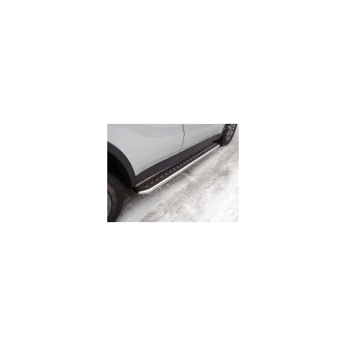 Боковые подножки, пороги с площадкой 42,4 мм Компания ТСС SUZVIT15-10 Suzuki Vitara 2015 - 2018