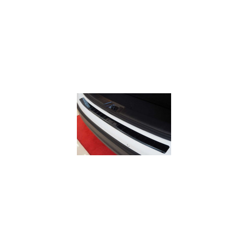 Накладка на задний бампер с загибом глянцевая серия Черный перламутр, нержавеющая сталь Alu-Frost 45-5540 Toyota RAV4 (4G) CA40 рест. 2015-