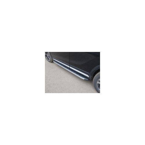 Пороги алюминиевые с пластиковой накладкой TCC MITECLCR18-26GR Mitsubishi Eclipse Cross 2018-