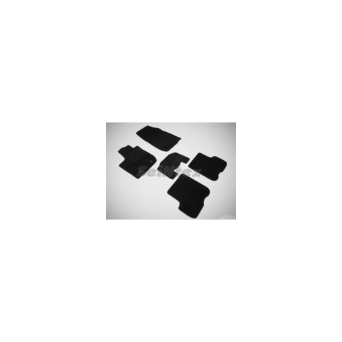 Коврики салона текстильные на резиновой основе LUX, черные Seintex 85490 Renault Logan II 2014 - 2018