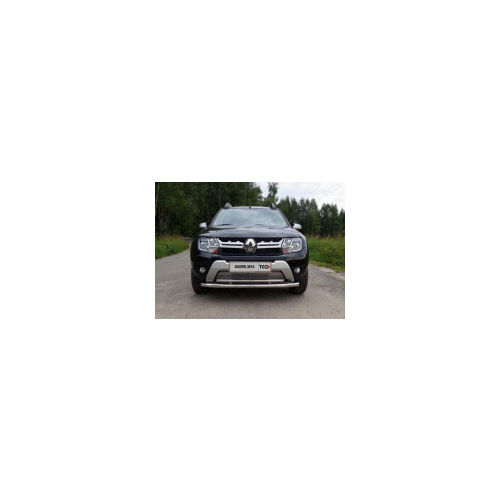 Защита передняя нижняя (двойная) 60,3/42,4 мм Компания ТСС RENDUST15-03 Renault Duster 2015-