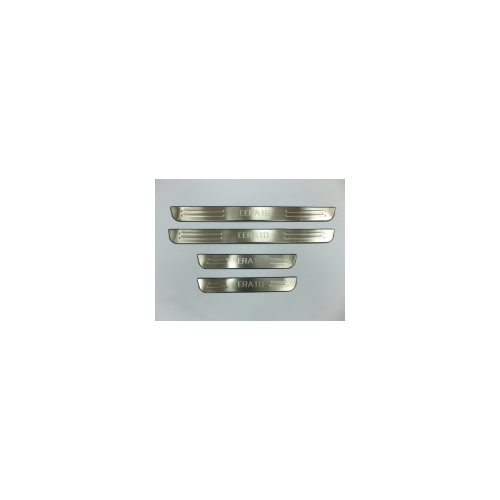 Накладки на дверные пороги с логотипом (нержавеющая сталь) JMT 24496 Kia Cerato 2013 -