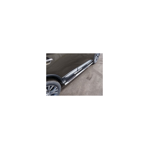 Пороги овальные с накладкой TCC MITECLCR18-16 Mitsubishi Eclipse Cross 2018-