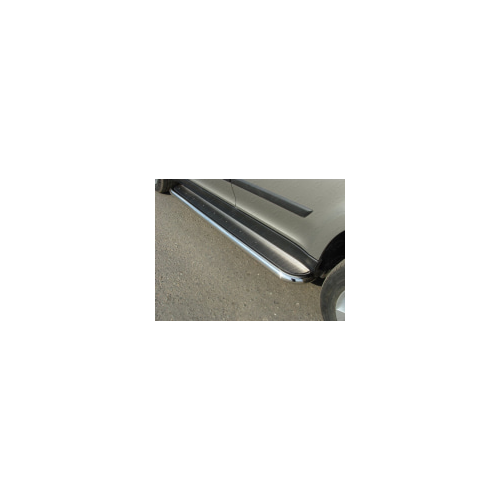 Боковые подножки, пороги с площадкой 60,3 мм (нержавеющая сталь) Компания ТСС SKOYET14-07 Skoda Yeti 2014-