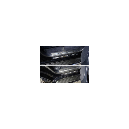 Накладки на дверные пороги (лист зеркальный с надписью) 4 шт (LC200 Executive) Компания ТСС TOYLC200EX16-30 Toyota Land Cruiser J200 2015-