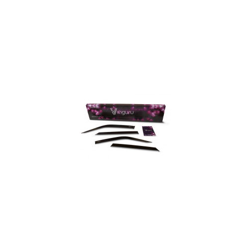 Дефлекторы боковых окон (4 части, тёмные, литьевой поликарбонат) Vinguru AFV55514 Skoda Rapid 2014 -