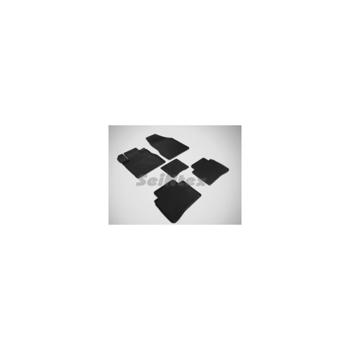 Коврики салона резиновые с рисунком "Сетка", черные Seintex 1247 Nissan Murano 2008 - 2015