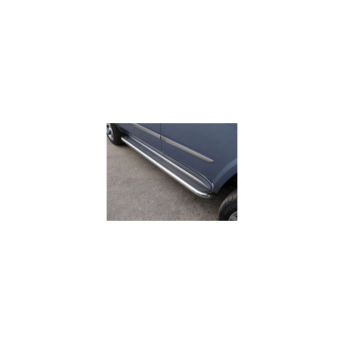 Боковые подножки, пороги с площадкой (нержавеющая сталь, диаметр 60,3 мм) Компания ТСС CADESC15-13 Cadillac Escalade 2015