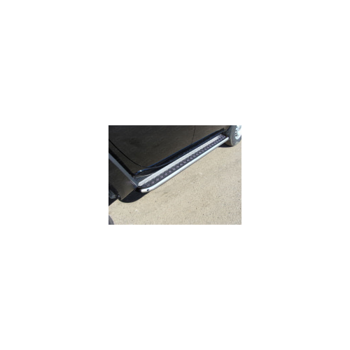 Боковые подножки, пороги с площадкой 60,3 мм (Long) Компания ТСС MITL20014-06 Mitsubishi L200 2014 - 2015