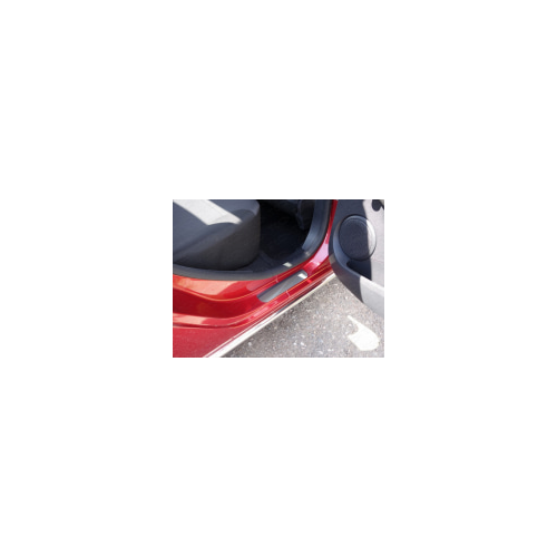 Накладки на дверные пороги (лист шлифованный) 1 мм Компания ТСС RENSAN15-10 Renault Sandero 2014 - 2018