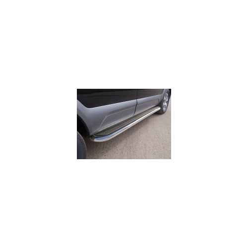 Боковые подножки, пороги с площадкой (нержавеющая сталь) 60,3 мм Компания ТСС KIAMOH17-21 KIA Mohave 2016-