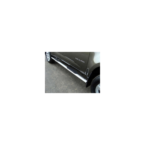 Боковые подножки, пороги овальные с накладкой (диаметр 120х60 мм) Компания ТСС CHEVTRBL13-04 Chevrolet Trailblazer 2013-
