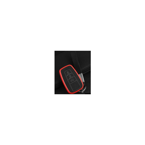Чехол для ключей для 3 кнопок (черный с красным) Toyota RAV4 2019-