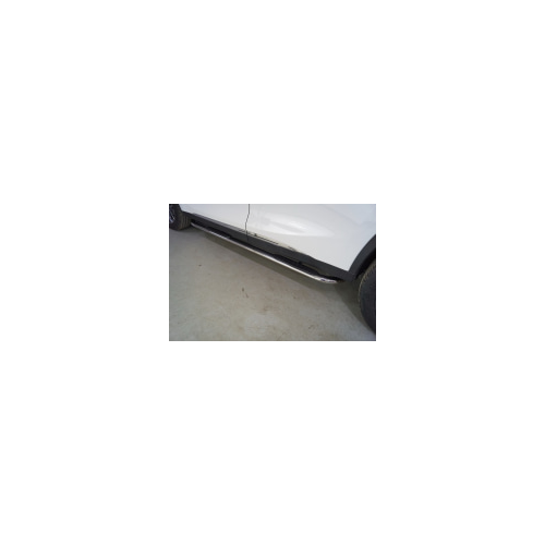 Боковые подножки, пороги овальные гнутые с накладкой (диаметр 75х42 мм) Компания ТСС CHEREXETXL20-18 для CHERYEXEED TXL 2020-