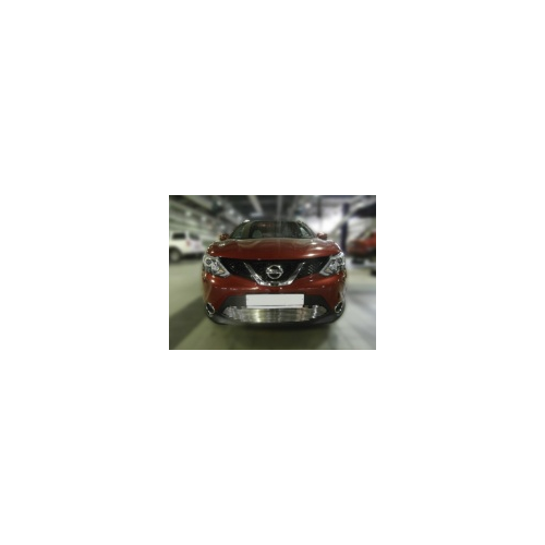 Накладка на решетку бампера d10 (с вырезом под парктроник) Berkut-Auto NQJ11.R35 Nissan Qashqai 13-