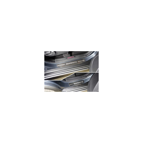 Накладки на пороги (лист шлифованный надпись Sorento, 4шт) TCC KIASOR12-33 Kia Sorento 2012-2020