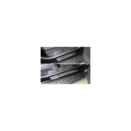 Накладки на дверные пороги (лист шлифованный) 4шт Компания ТСС KIAMOH17-05 KIA Mohave 2016-