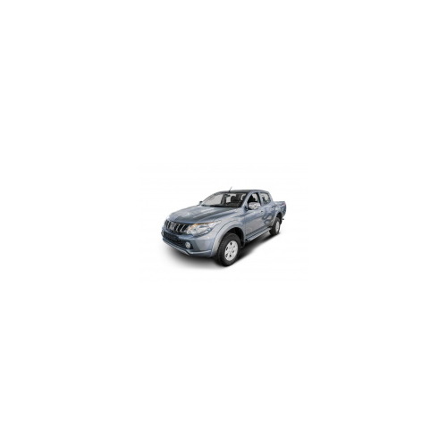 Боковые подножки, пороги "Bmw-Style" (алюминий, серебристый / черный) Rival D193AL.4003.1 Mitsubishi L200 2006 - 2019