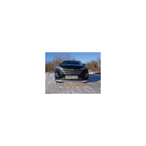 Защита передняя овальная с ДХО TCC HYUNTUC15-25 для Hyundai Tucson (2015 - по н.в. )
