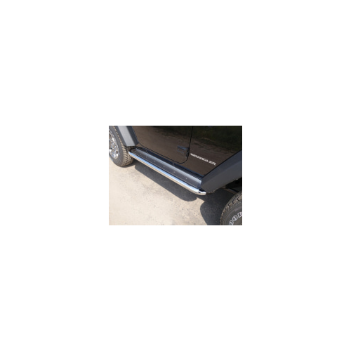 Боковые подножки, пороги с площадкой 60,3 мм (нержавеющая сталь) Компания ТСС JEEPWRAN3D(3.6)14-10 Jeep Wrangler 2014 - 2017