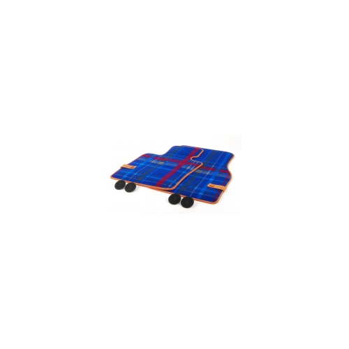 Коврики в салон передние Mini велюр синяя клетка 51472354172 Mini Cooper 2015-