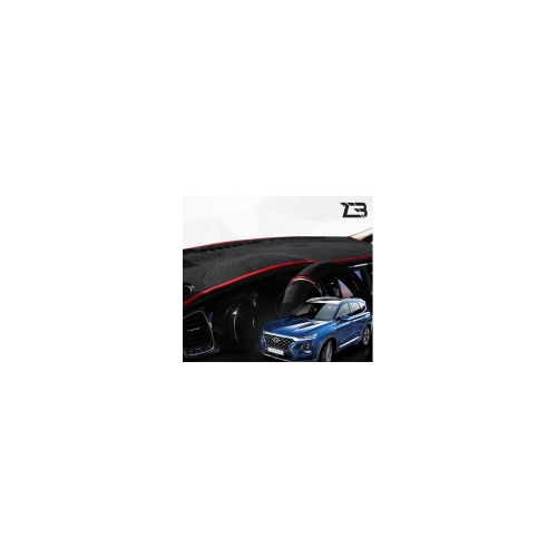 Антискользящий коврик на торпеду Z3 (канта черный, красный) Z3 для Санта Фе 4 (Hyundai Santa Fe 2018 - 2019)