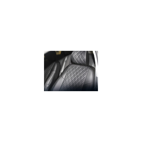 Чехлы на сиденья (экокожа с рисунком Ромб, чёрный) (SD 40/60) Seintex 88570 Hyundai Solaris 2010 - 2016
