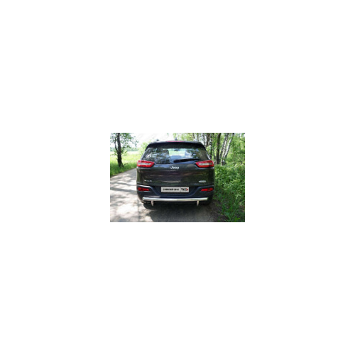 Защита задняя (центральная) 60,3/42,4 мм (Sport, Longitude, Limited) Компания ТСС JEEPCHER14-13 Jeep Cherokee 2014-