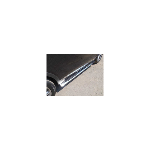 Пороги овальные с накладкой TCC KIASOR15-07 Kia Sorento Prime 2018