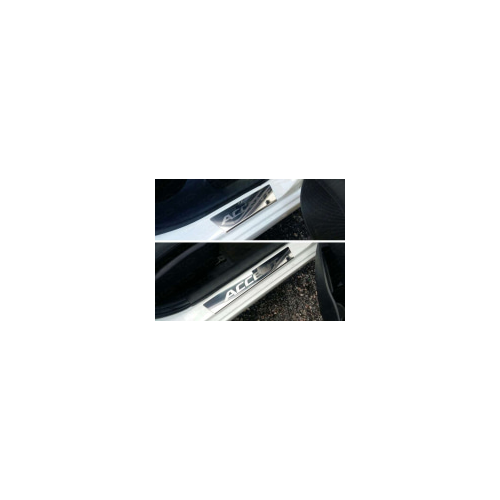 Накладки на пороги (лист зеркальный, надпись Accent) Компания ТСС HYUNACC14-03 Hyundai Accent 2014-2017
